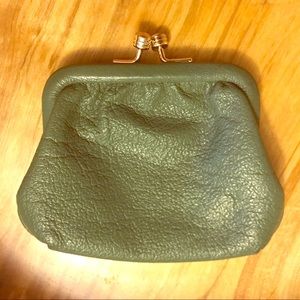SOLD Dooney & Bourke Green Leather Coin Purse